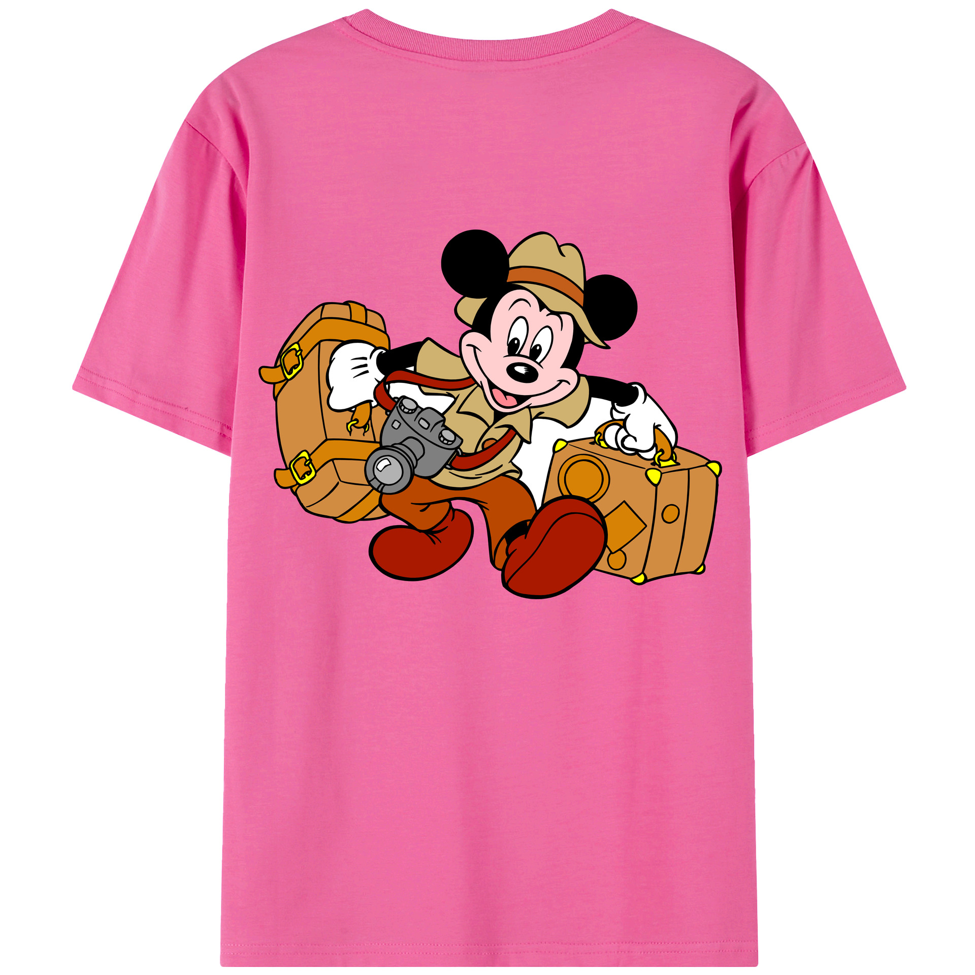 （画像用） ミッキーマウス Mickey Mouse レディース半袖Tシャツ(バックプリント)